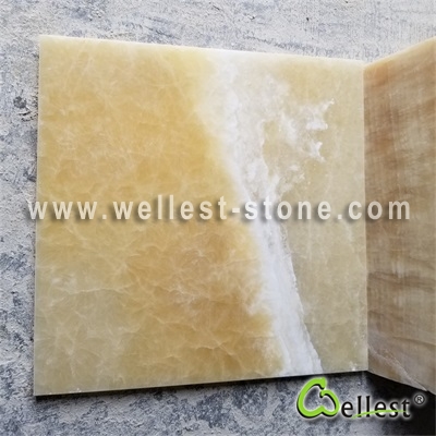 J116 Yellow Honey Onyx Polished Bathroom Tile