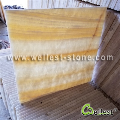 J116 Yellow Honey Onyx Polished Bathroom Tile