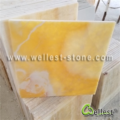 J116 Yellow Honey Onyx Polished Bathroom Tile