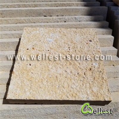 L727 Yellow Beige Limestone Bush Hammered  Tile