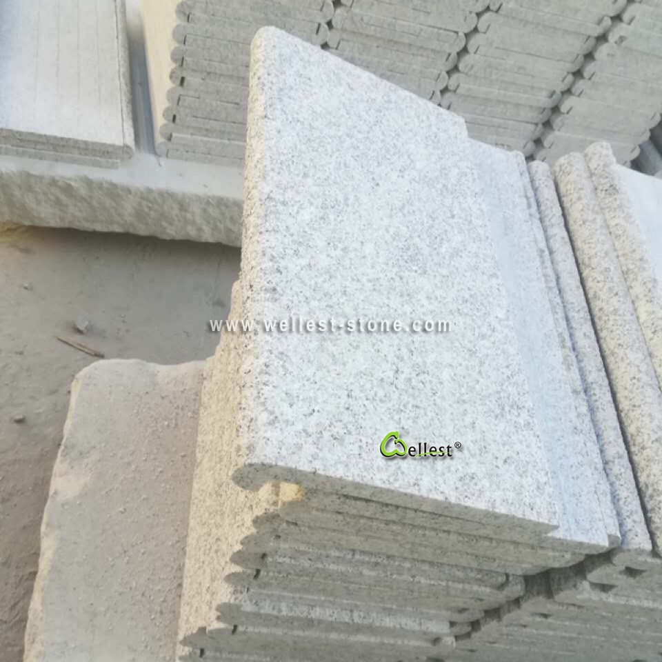 G603 Lunar Pearl Grey White Granite Flamed Anti-slip Swimming Pool Coping