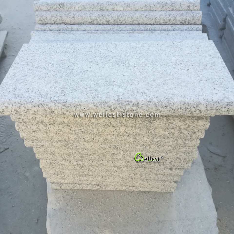 G603 Lunar Pearl Grey White Granite Flamed Anti-slip Swimming Pool Coping