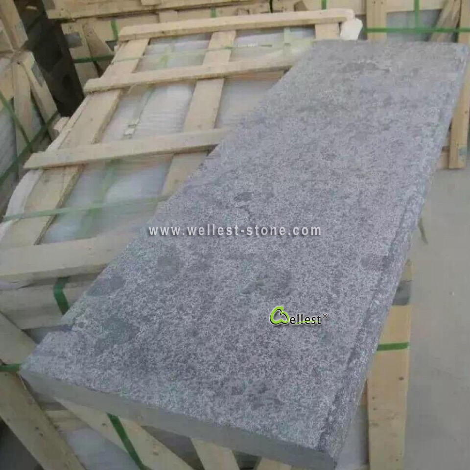 L828 Blue Grey Limestone Flamed Anti-slip Swimming Pool Coping