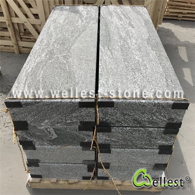 G302 Santiago Grey Granite Flamed Kerbstone Post