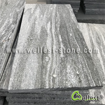 G302 Santiago Grey Granite Flamed Tile