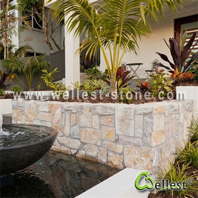 LS100+101 Yellowood Limestone Opus Incertum Random Loose Wall Stone