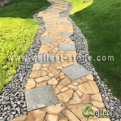 SY154 Yellowood Sanstone Opus Incertum Random Loose Wall Stone