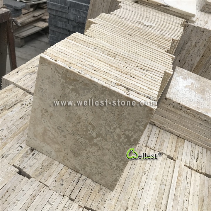 T115 Ivan BeigeTravertine Acid Finish Tile 3