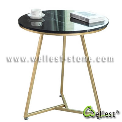 M501 Black Marquina Marble Round Coffee/Tea/ Restaurant Table