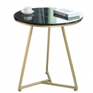 M501 Black Marquina Marble Round Coffee/Tea/ Restaurant Table