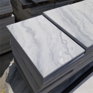 Q036 Cloudy Grey White Quartzite Exterior Anti-Slip Paver with Bevel Edge