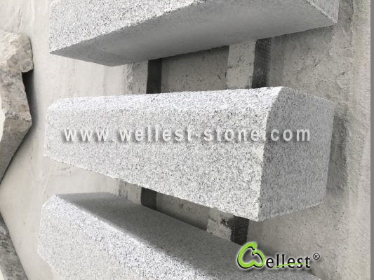 G603 Lunar Pearl Granite Flamed Kerb Stone 1