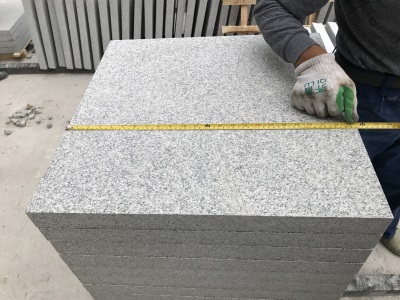 G603 Lunar Pearl Light Grey Granite Flamed Tile 1