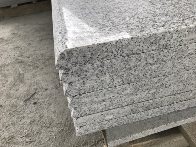 G603 Lunar Pearl Light Grey Granite Polished Treads 7