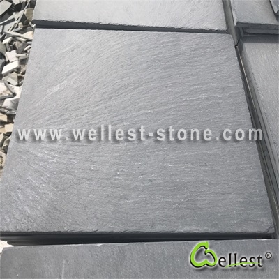 S018 Black Slate Tile Natural Split Finish 13