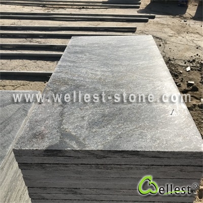 Q024 Green Quartzite Honed Tile 1