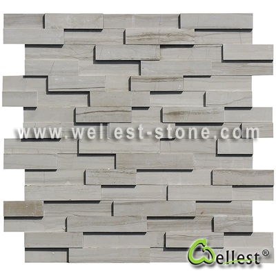 Athens Wood Marble 3D Ledge Stone Polished Finished Z Shape