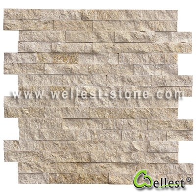 Beige Marble Ledge Stone Split Finished Z Shape