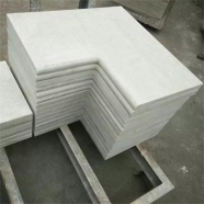 Q311 Pure White Quartzite Marble Flamed Anti-slip Flamed Coping Inside Corner