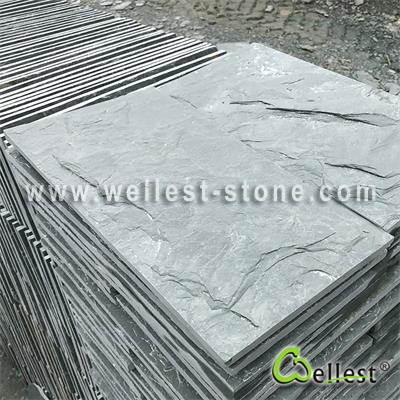 S037  Grey Green Slate Mushroom Stone For Wall Cladding