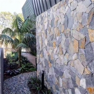 Blue loose stone for exterior garden wall