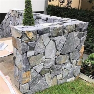 Blue loose stone for garden retaining wall