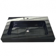 M501 Nero Marquina black marble solid bathroom sink