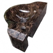 M802 Emperador Dark mable arc shape solid bathroom sink