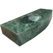 M871 Dark green mable arc shape solid bathroom sink