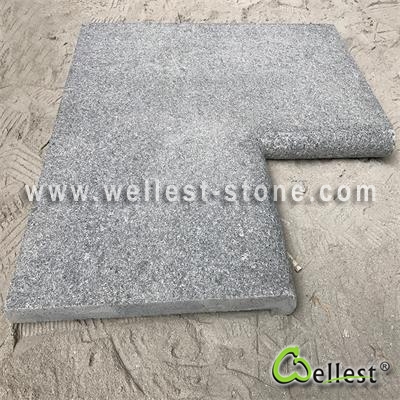 G654 Medium Grey Granite Pool Coping Inside Corner