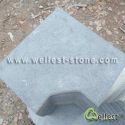 L828 Limestone Sandblasted Plool Coping Inside Corner