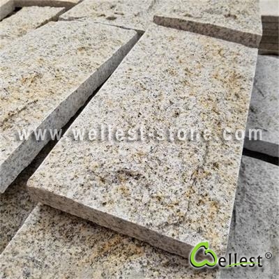 MRS002 Sunset Yellow Granite Mushroom Stone Cladding