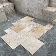Mixed Beige Travetine French Pattern Opus Pattern Paver