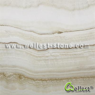 J129 Wood Veins White Onyx