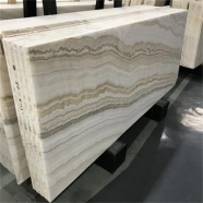 J129 Wood Veins White Onyx