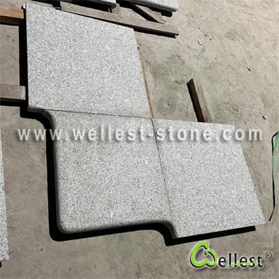 G603 Light Grey White Granite Bullnose Arc Shape Customized Pool Coping