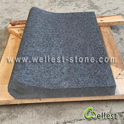 G684 Black Granite Basalt Embossed Wave Special Pool Coping