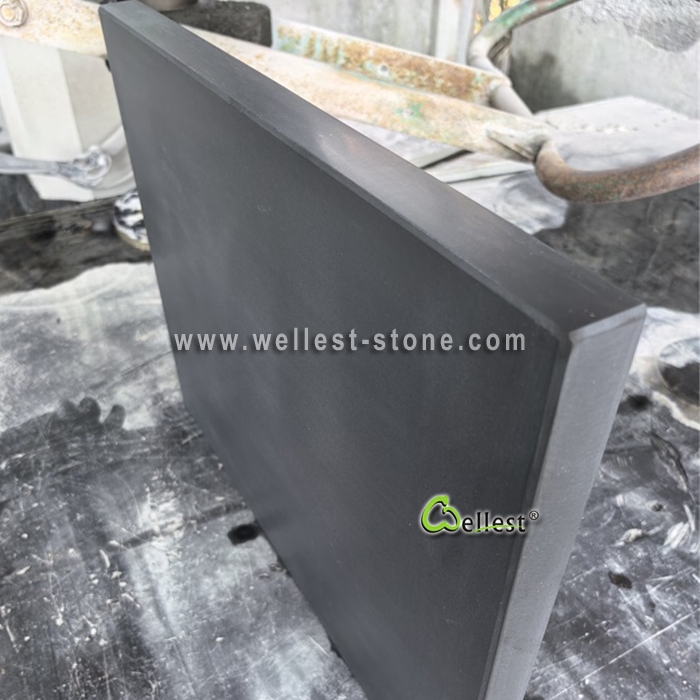 S018 Black Slate Tile All sides Honed Finish