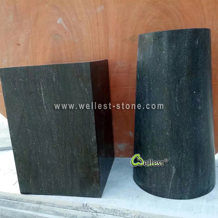 L828 Blue Stone Stool