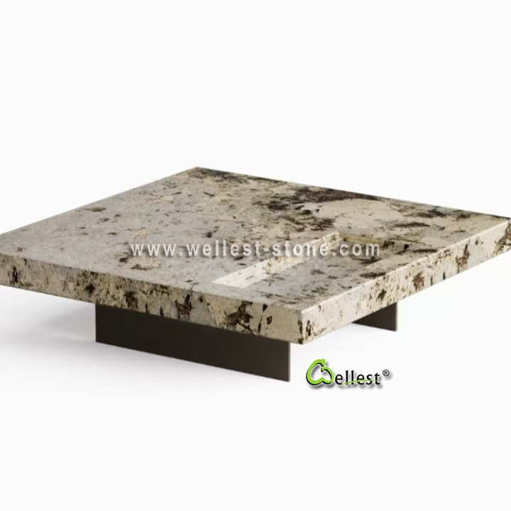 High End Luxury Marble Coffee Table Natural Exotic Stone Top Modern Living Room Furniture