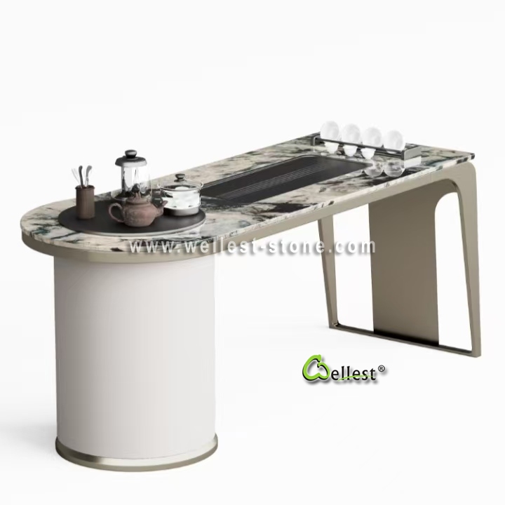 Luxury Exotic Stone Tea Table | Custom Natural Marble Tea Table Manufacturer